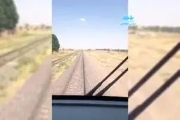 لحظه خودکشی یک زن جوان روی ریل قطار قزوین
