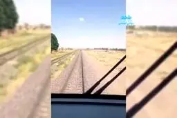 لحظه خودکشی یک زن جوان روی ریل قطار قزوین