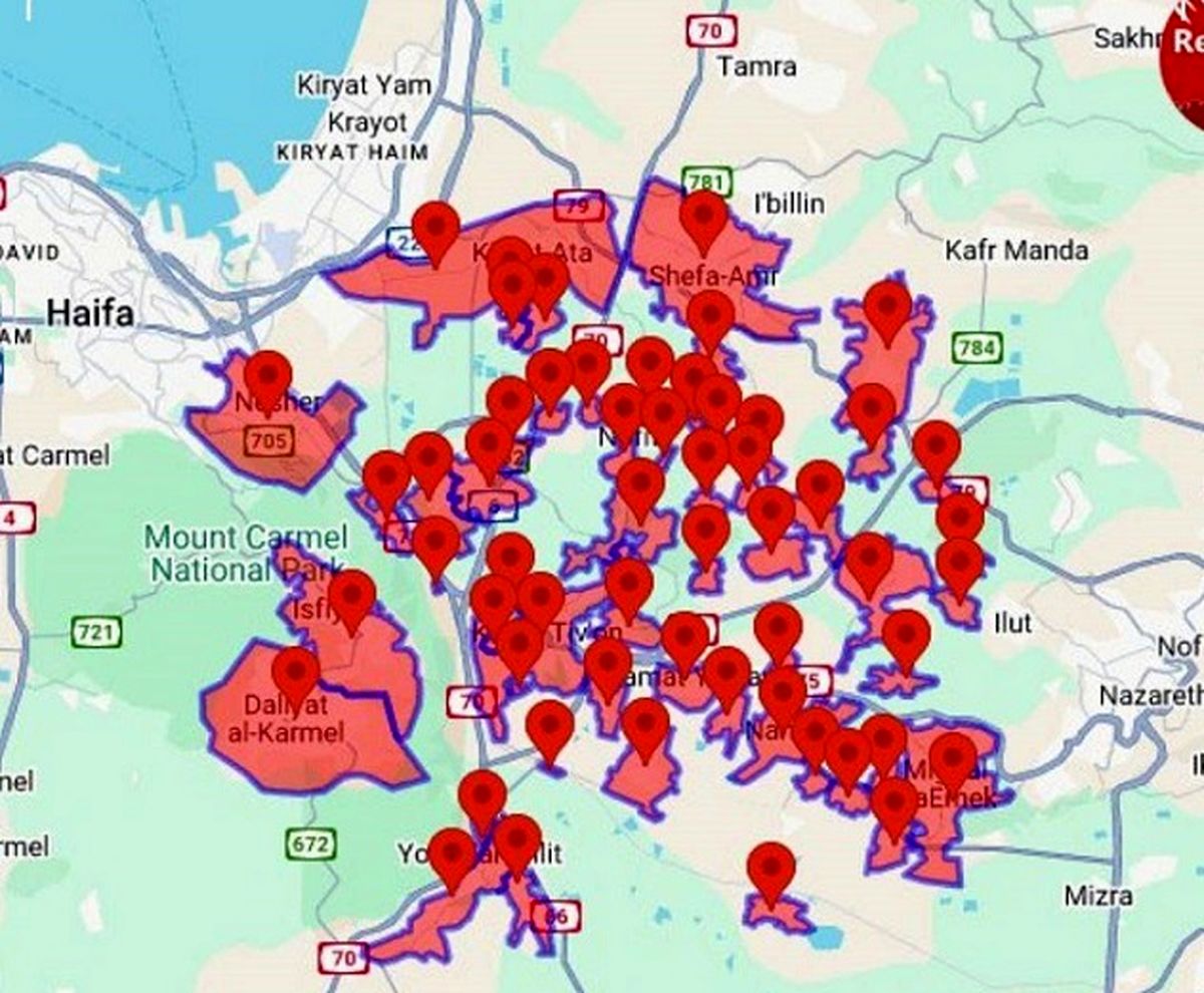 اسرائیل زیر بمباران | آژیر خطر در ۶۰ شهر و شهرک اسرائیل بصدا درآمد