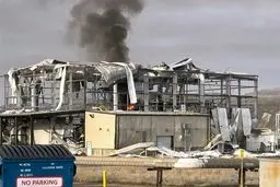 انفجار در یک مرکز آزمایش موشک در یوتا آمریکا