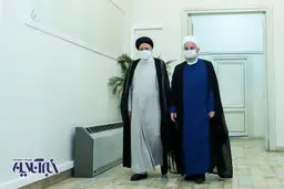 تصاویر حضور روحانی در قوه قضائیه برای تبریک به رئیسی