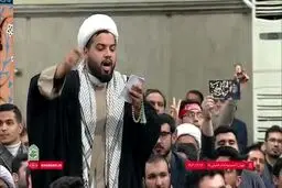 رجزخوانی و ابراز احساسات یک روحانی عراقی خطاب به رهبر انقلاب