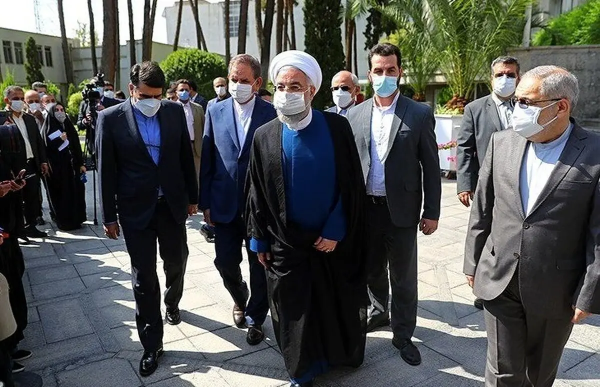 ورود حسن روحانی به مجلس برای مراسم تحلیف
