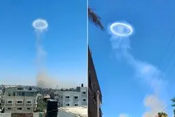 ابر عجیب بعد از حمله اسرائیل به دیرالبلح؛ سلاح جدید آزمایش شد؟ + عکس