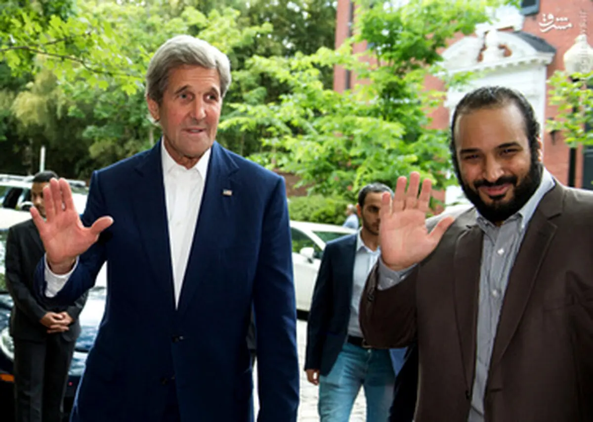 دیدار محمد بن سلمان با کری/ تصاویر