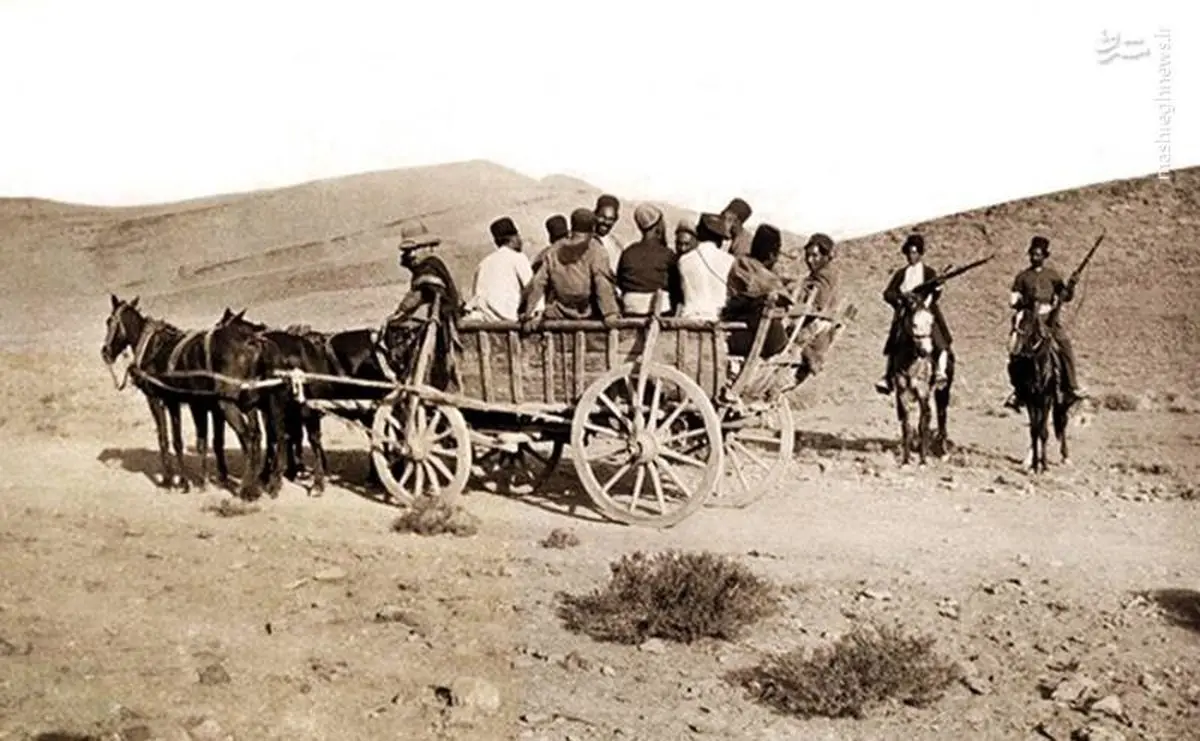 تصویری از پلیس راه جاده اصفهان در دوره قاجار