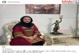 تیپ و ظاهر لاله اسکندری در یک فروشگاه مبلمان در بازار مبل/عکس