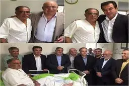 عیادت حشمت مهاجرانی و فوتبالیست های سابق از پیشکسوت استقلال/عکس