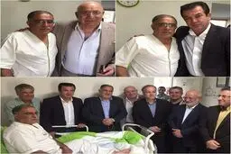عیادت حشمت مهاجرانی و فوتبالیست های سابق از پیشکسوت استقلال/عکس
