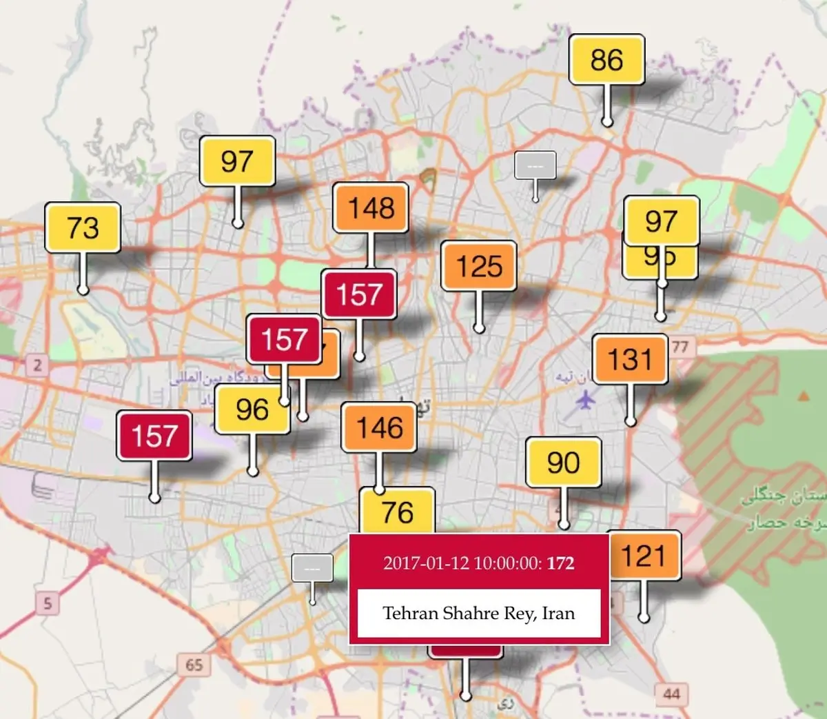 پنجشنبه ۲۳ دی ۹۵؛ هوای تهران بدتر از دیروز/ ۴ منطقه در وضعیت قرمز