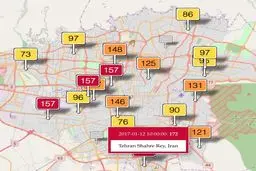 پنجشنبه ۲۳ دی ۹۵؛ هوای تهران بدتر از دیروز/ ۴ منطقه در وضعیت قرمز