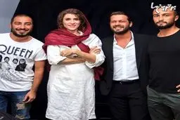 امیر جدیدی، پژمان بازغی، ویشکا آسایش و نوید محمدزاده در اکران خصوصی «نهنگ عنبر»/عکس