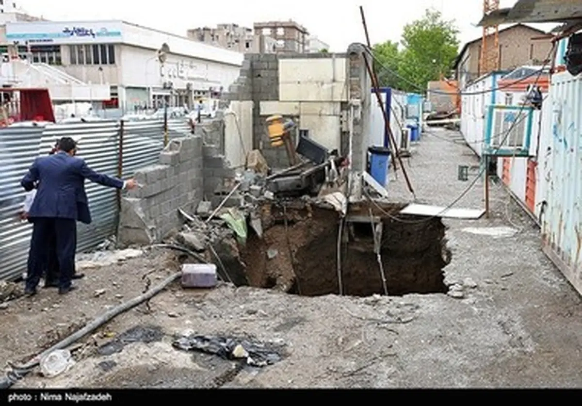 ریزش قسمتی از تونل قطار شهری مشهد/ تصاویر