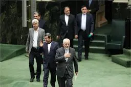 حواشی حضور ظریف و رحمانی فضلی در مجلس شواری اسلامی/تصاویر