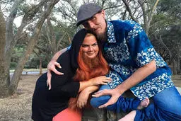 ازدواج مرد خرچنگی و زن ریش‌دار + تصاویر