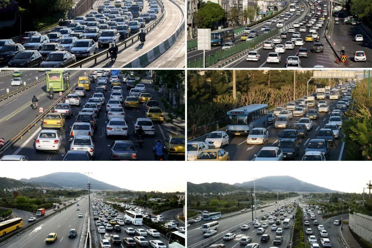 ترافیک شدید امروز تهران + عکس
