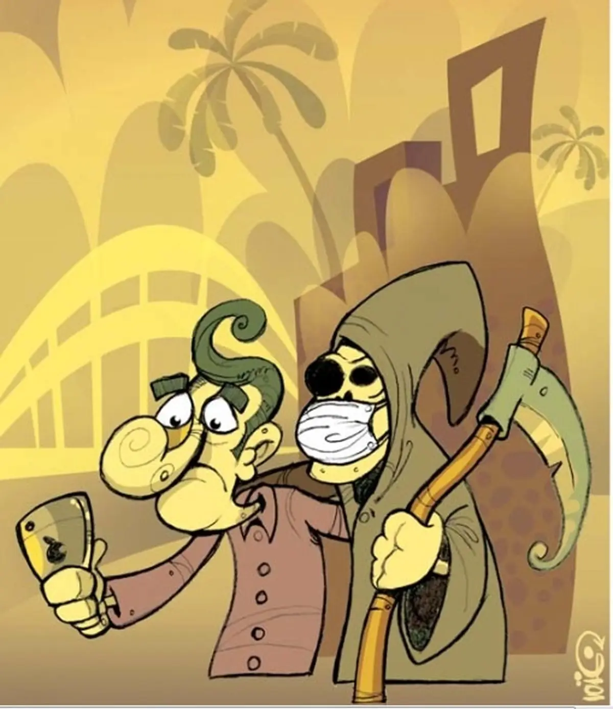 آخرین سلفی!/کاریکاتور