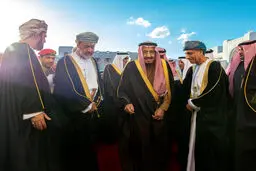 عکس / دیدار پادشاه عربستان با هیثم بن طارق، پادشاه عمان
