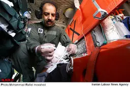 انتقال مصدوم قطع عضو به تهران/عکس