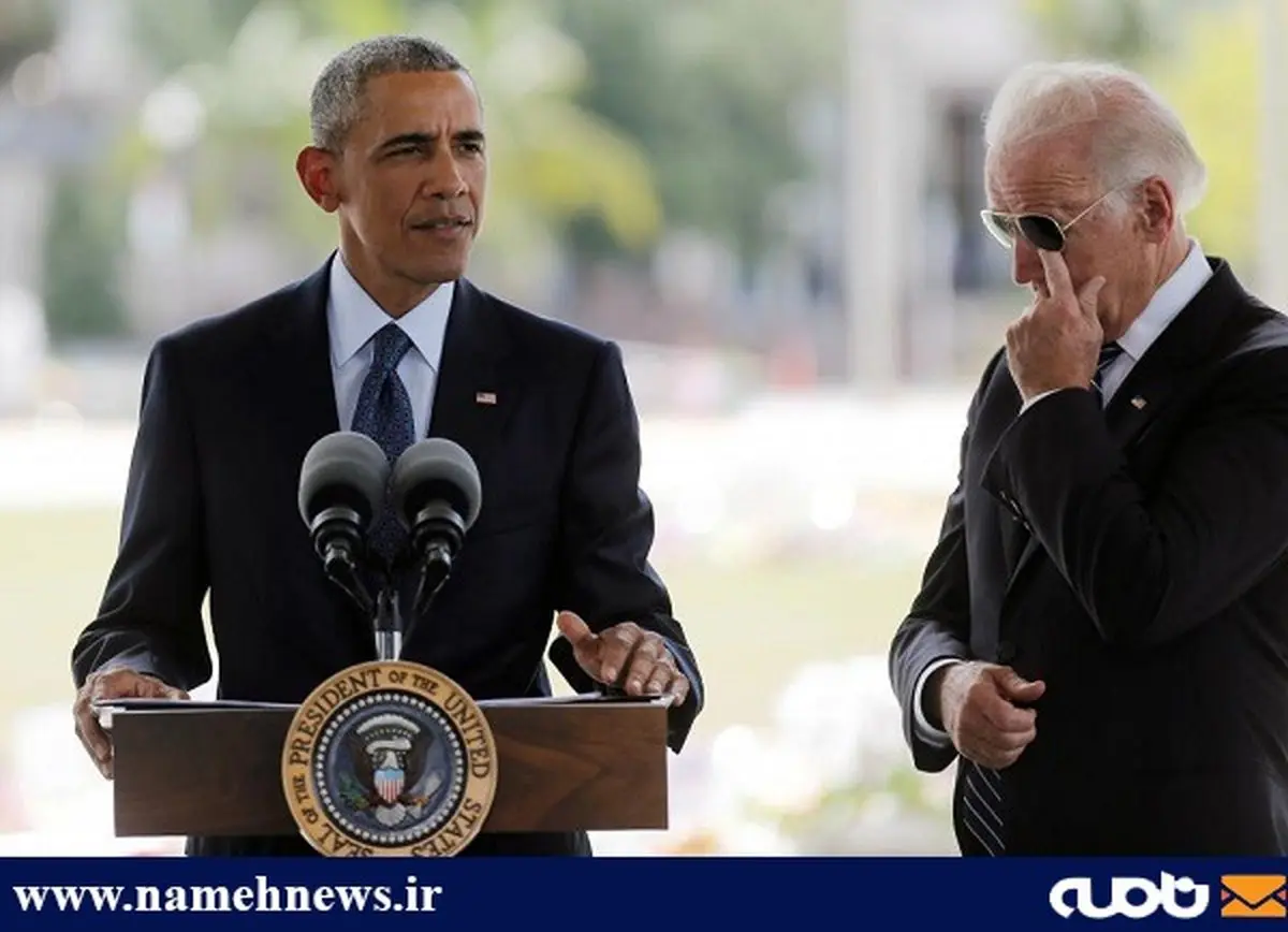 یادبود اوباما و معاونش برای قربانیان اورلاندو/ عکس