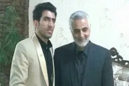 سردار سلیمانی در منزل قهرمان بازیهای پاراآسیایی اینچئون/عکس