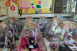 بلایی که کرونا سر یک کلاس درس آورده!