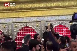 ببینید: فیلمی از حضور حسن روحانی در حرم سیدالشهدا