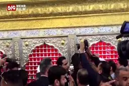 ببینید: فیلمی از حضور حسن روحانی در حرم سیدالشهدا