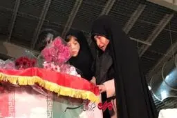 عکس / وداع دختران شهید هادی طارمی با پدر