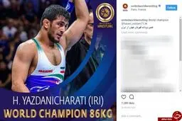 تبریک فیلا به ستاره کشتی آزاد ایران/ یزدانی: دعا کنید امشب هم طلا بگیریم