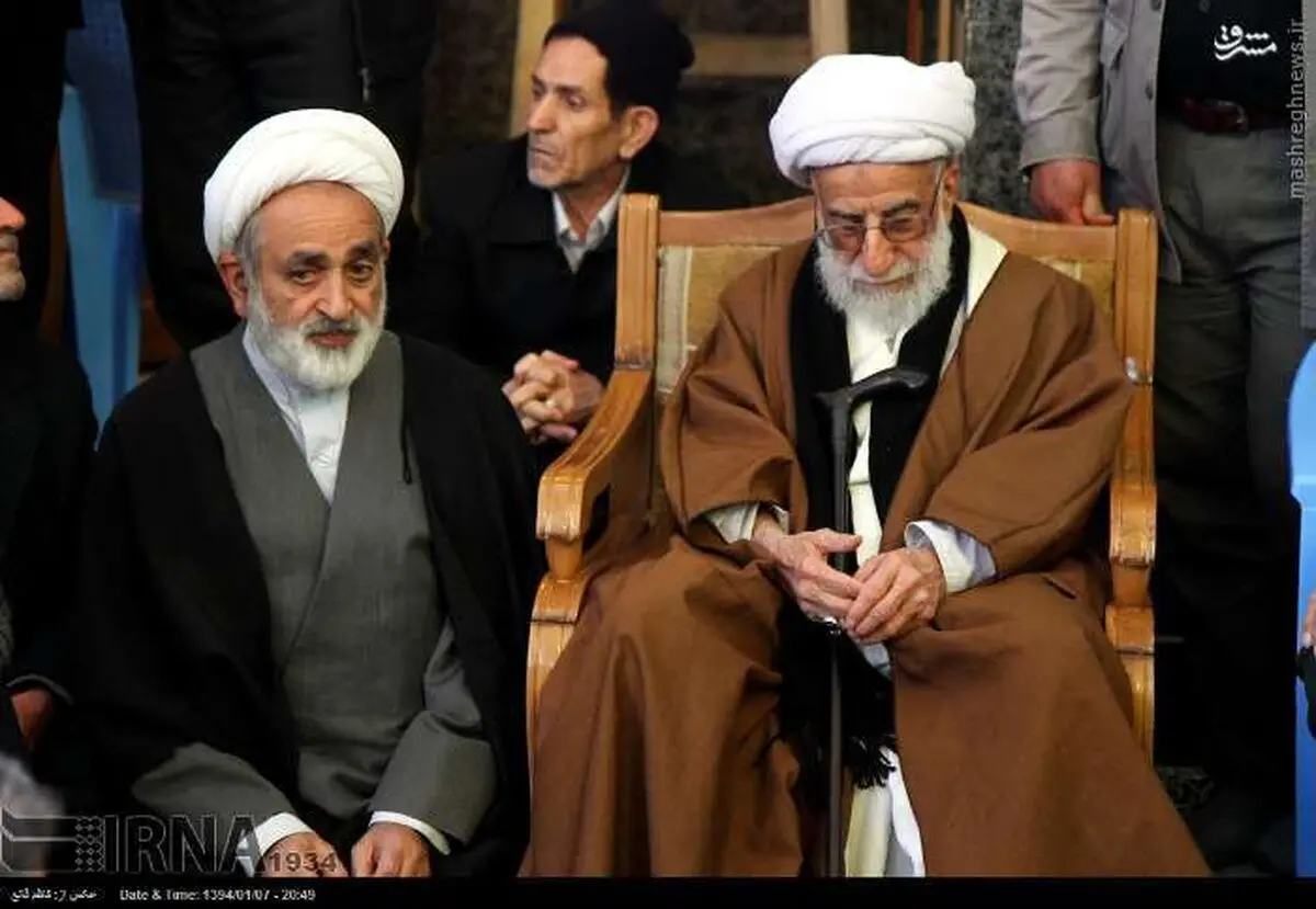 آیت الله جنتی در سوگ همسر/ عکس