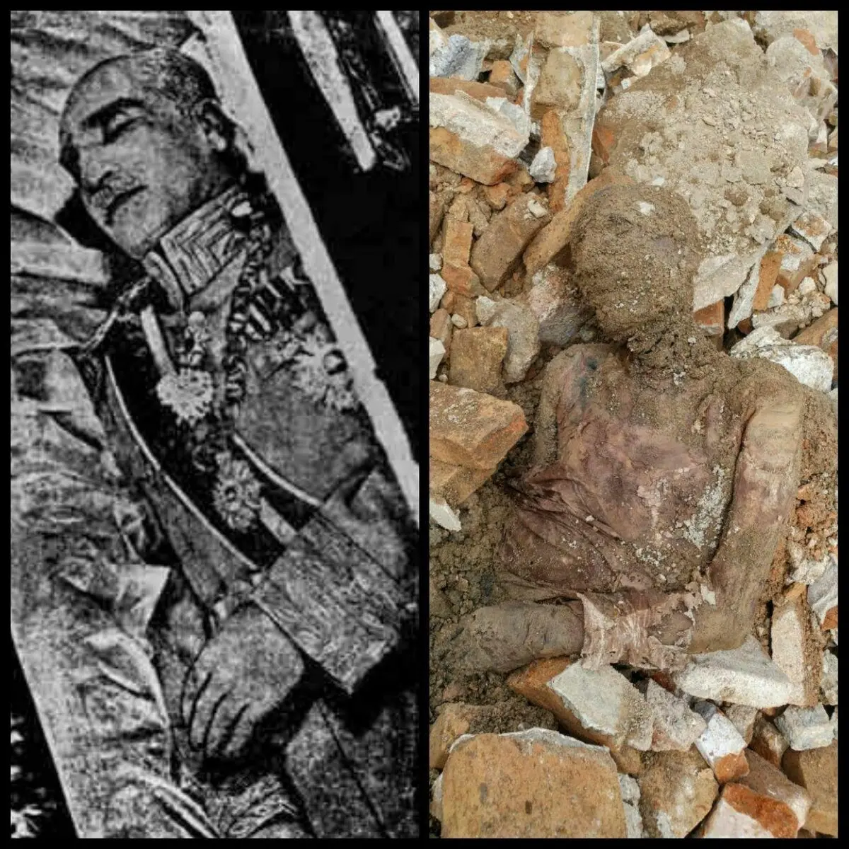 تصویری از جسد مومیایی رضاشاه