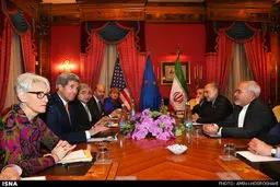 حاشیه‌های تصویری دیدار وزرای خارجه ایران و آمریکا در دور نهایی مذاکرات لوزان سوییس