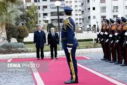 استقبال رسمی از جهانگیری معاون اول رئیس جمهور در دمشق/ تصاویر