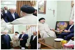 ظریف با نماینده آیت‌الله سیستانی دیدار کرد + عکس
