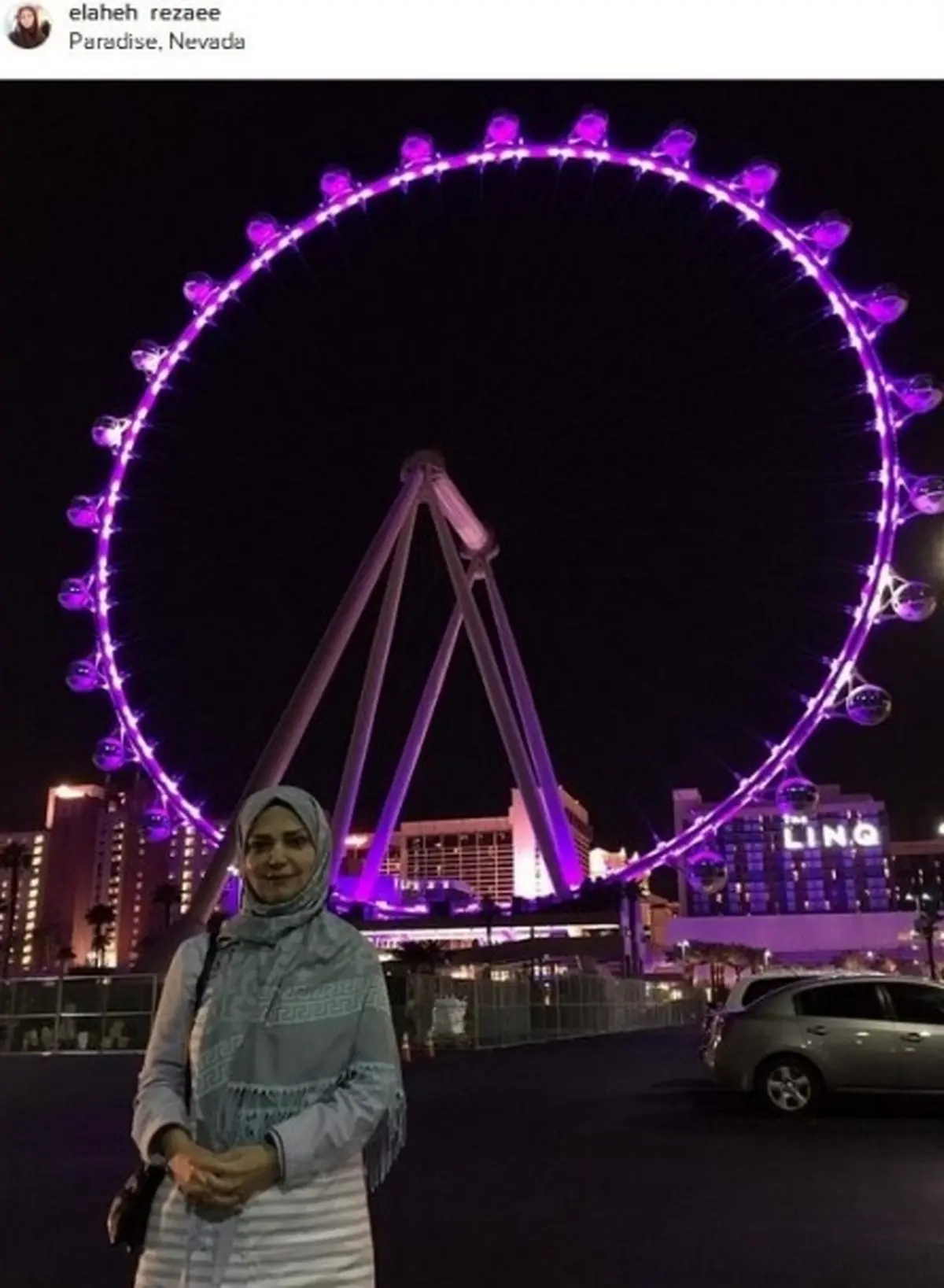 مجری زن تلویزیون در آمریکا کنار بلندترین چرخ و فلک دنیا+ عکس