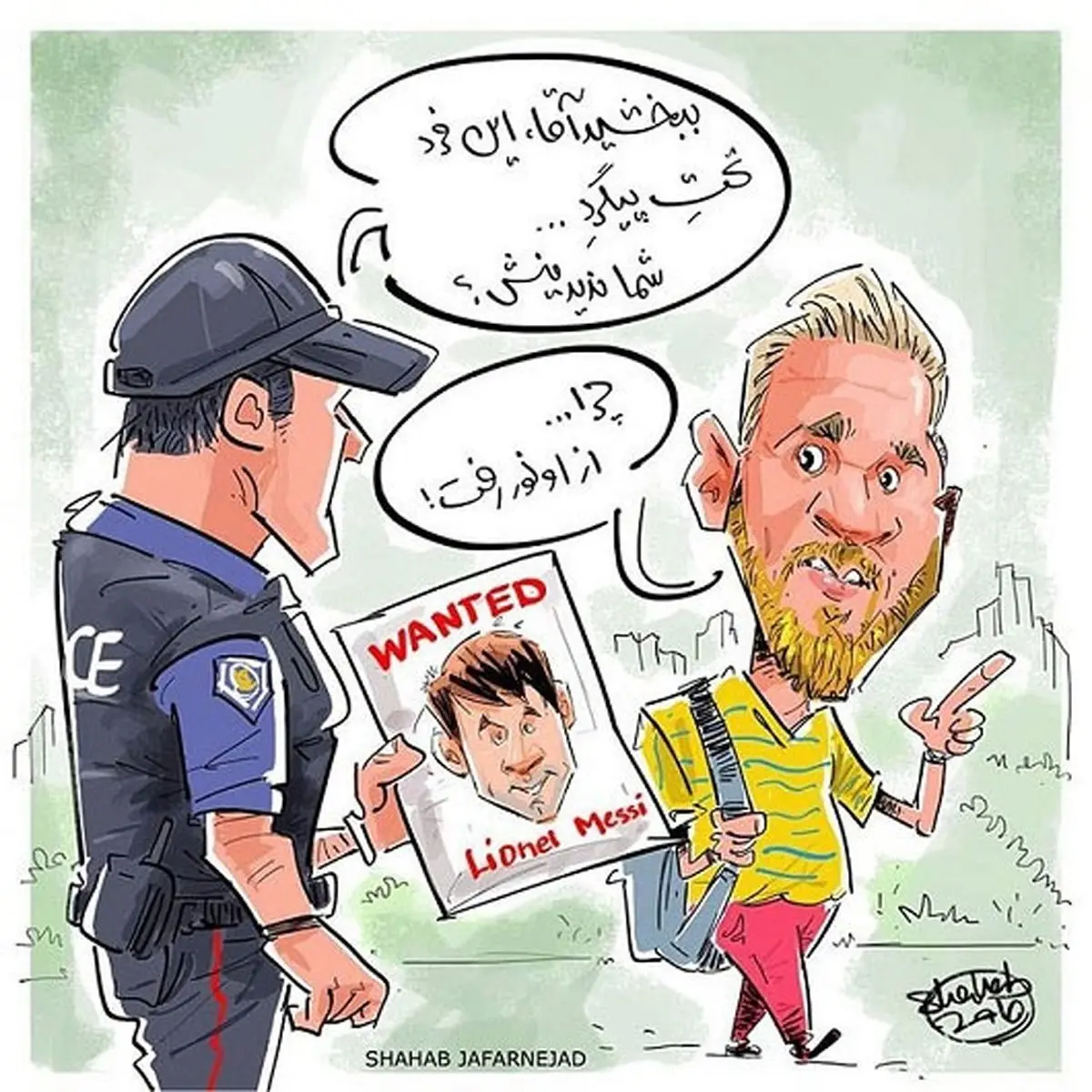 علت تغییر چهره مسی لو رفت!/ کاریکاتور