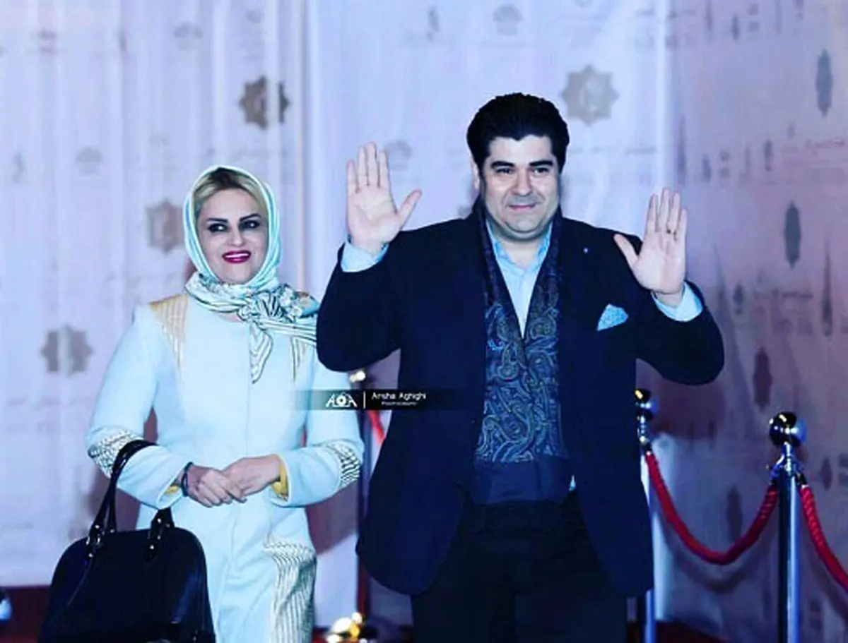 سالار عقیلی و همسرش روی فرش‌قرمز/عکس