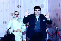 سالار عقیلی و همسرش روی فرش‌قرمز/عکس