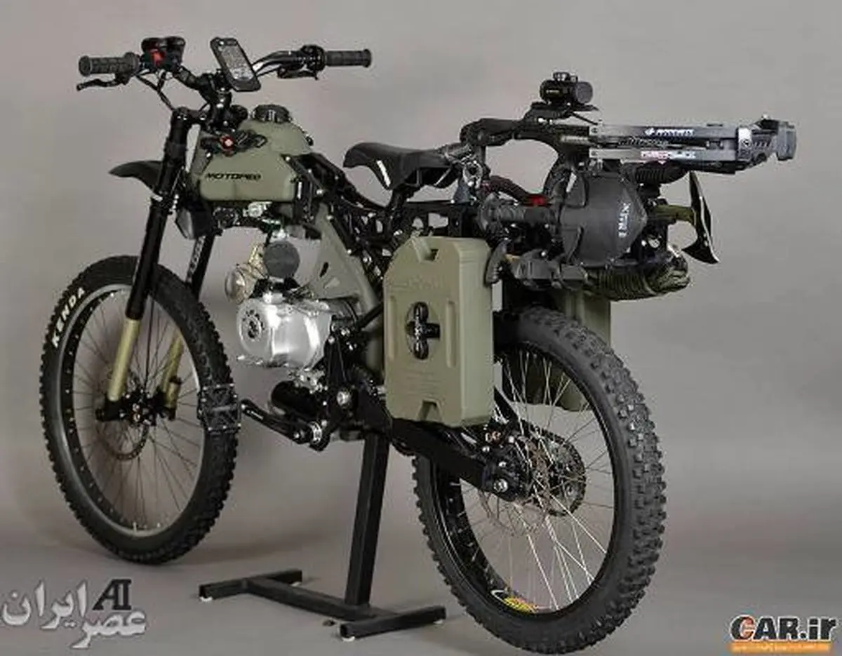 موتورسیکلت مجهز به سلاح خودکار (عکس)