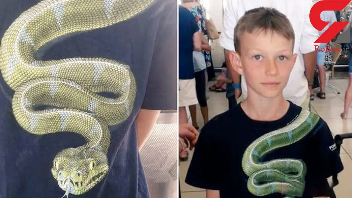 دردسر طرح لباس یک پسر بچه در فرودگاه+ عکس