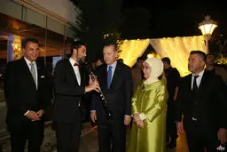 تصاویری از حضور اردوغان و همسرش در عروسی یک فوتبالیست