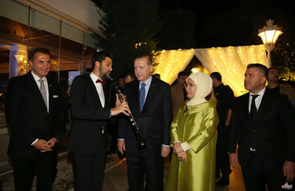 تصاویری از حضور اردوغان و همسرش در عروسی یک فوتبالیست