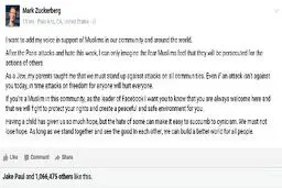 بنیان‌گذار فیسبوک از مسلمانان جهان حمایت کرد