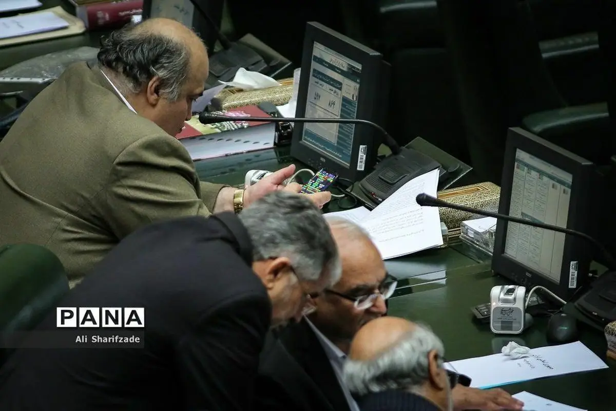 نماینده مجلسی که فارغ از هر دو طرف با رنگ ها سرگرم است!/ عکس