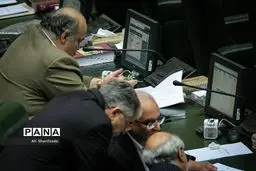 نماینده مجلسی که فارغ از هر دو طرف با رنگ ها سرگرم است!/ عکس