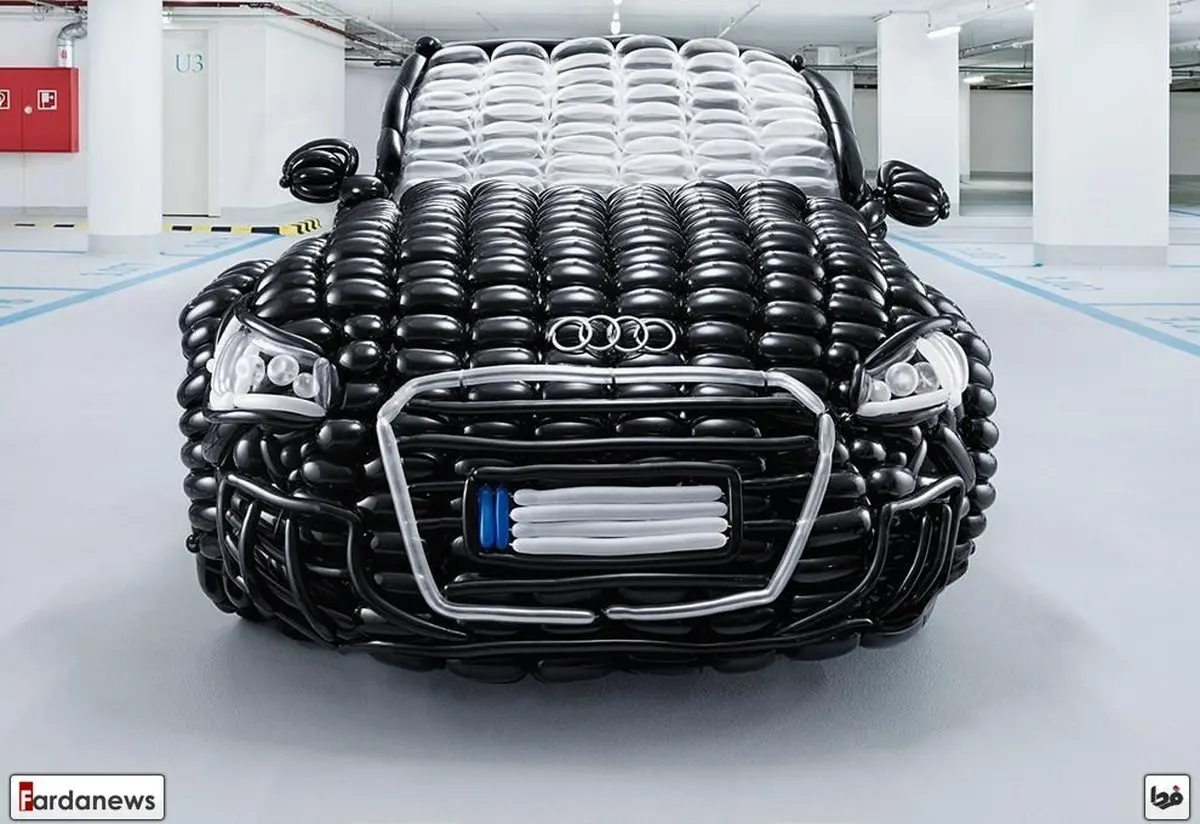 ماشین بادکنکی آئودی/عکس