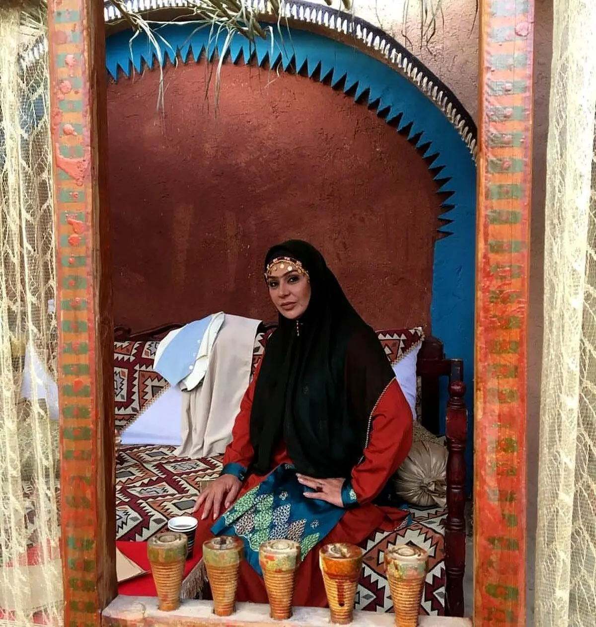 گریم متفاوت نسرين مقانلو در فیلم جدیدش/عکس