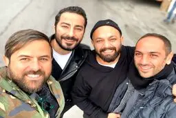 عکسی از دورهمی نوید محمدزاده، هومن سیدی و صابر ابر