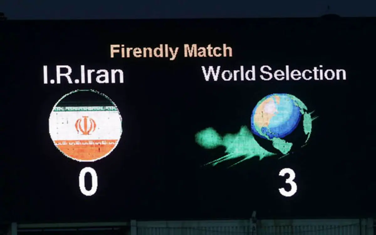 سوتی در اسکوربورد ورزشگاه آزادی + عکس